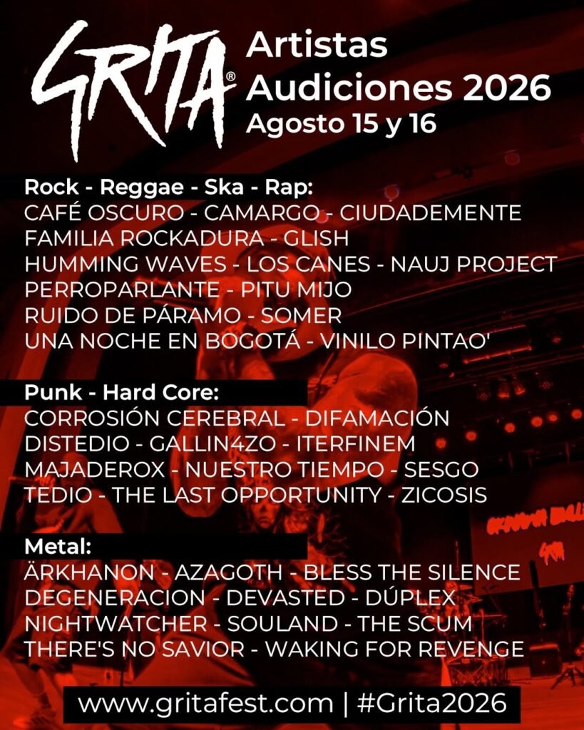 ¡Listas las Audiciones Grita 2026! Se anuncian las bandas seleccionadas 766072058 1446988037459378 1551701750063390544 n